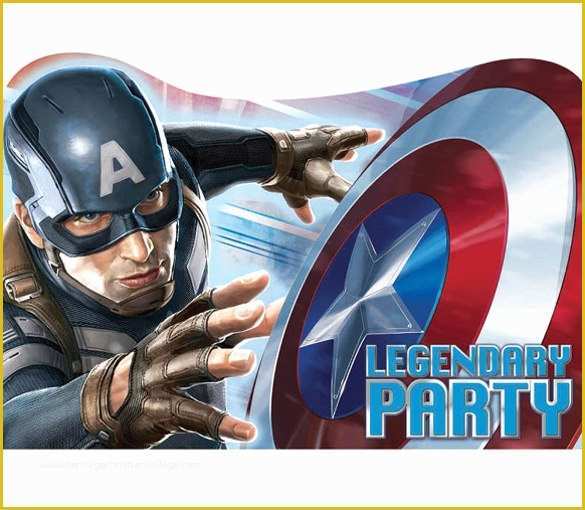 Free Captain America Invitation Templates Of 20 Superhero Birthday Invitations Psd Vector Eps Ai