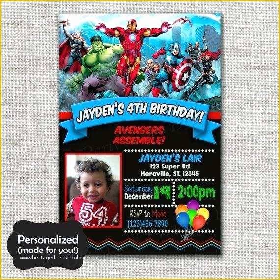 Free Captain America Invitation Templates Of Avengers Birthday Party Invitation Template – Danielmelofo