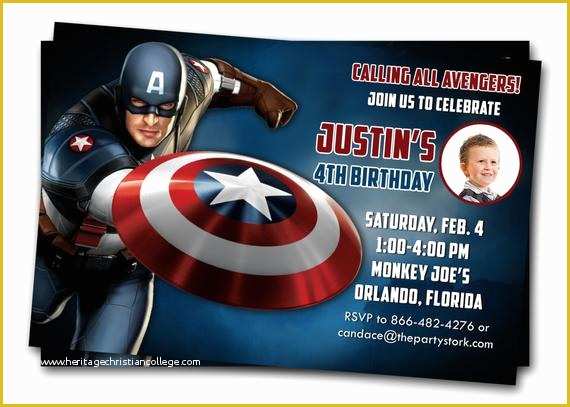 Free Captain America Invitation Templates Of Unavailable Listing On Etsy