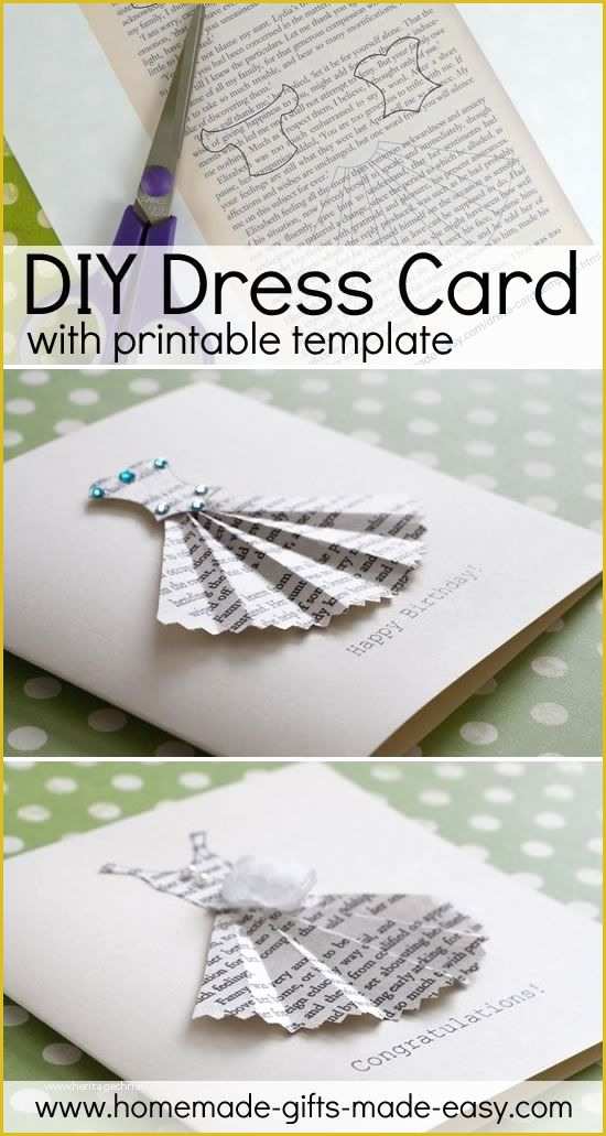 Free Card Making Templates Of Book Print Dress Card Template Homemade Gift Ideas Blog
