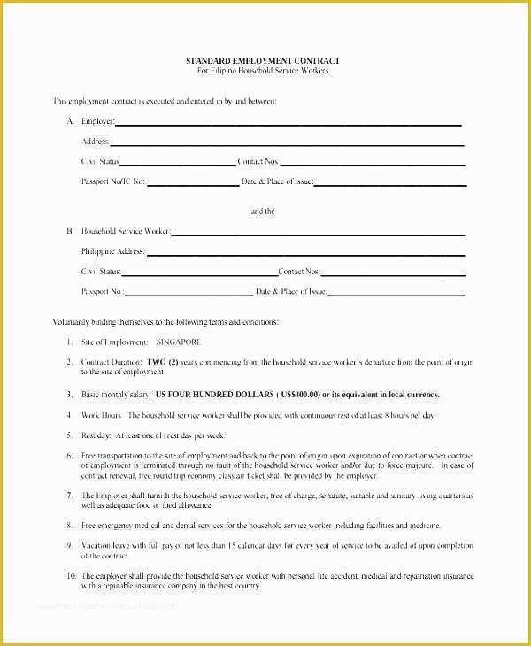 Free Caregiver Contract Template Of Family Caregiver Contract Template Awesome Live In