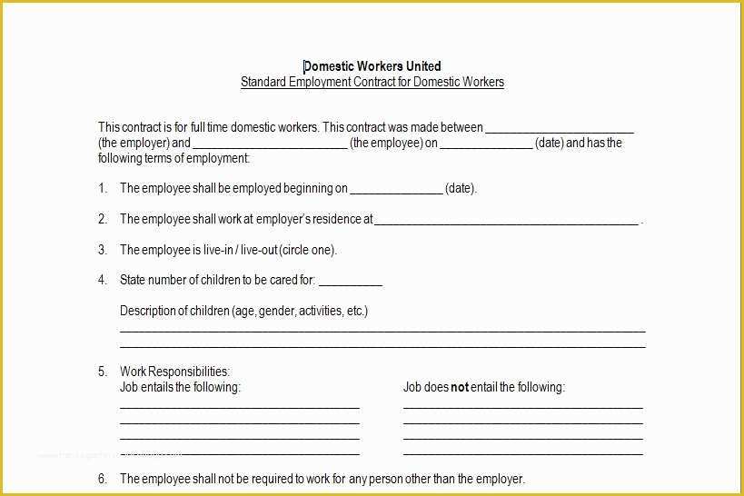 Free Caregiver Contract Template Of Hiring Mary Poppins and Other Mon Mistakes