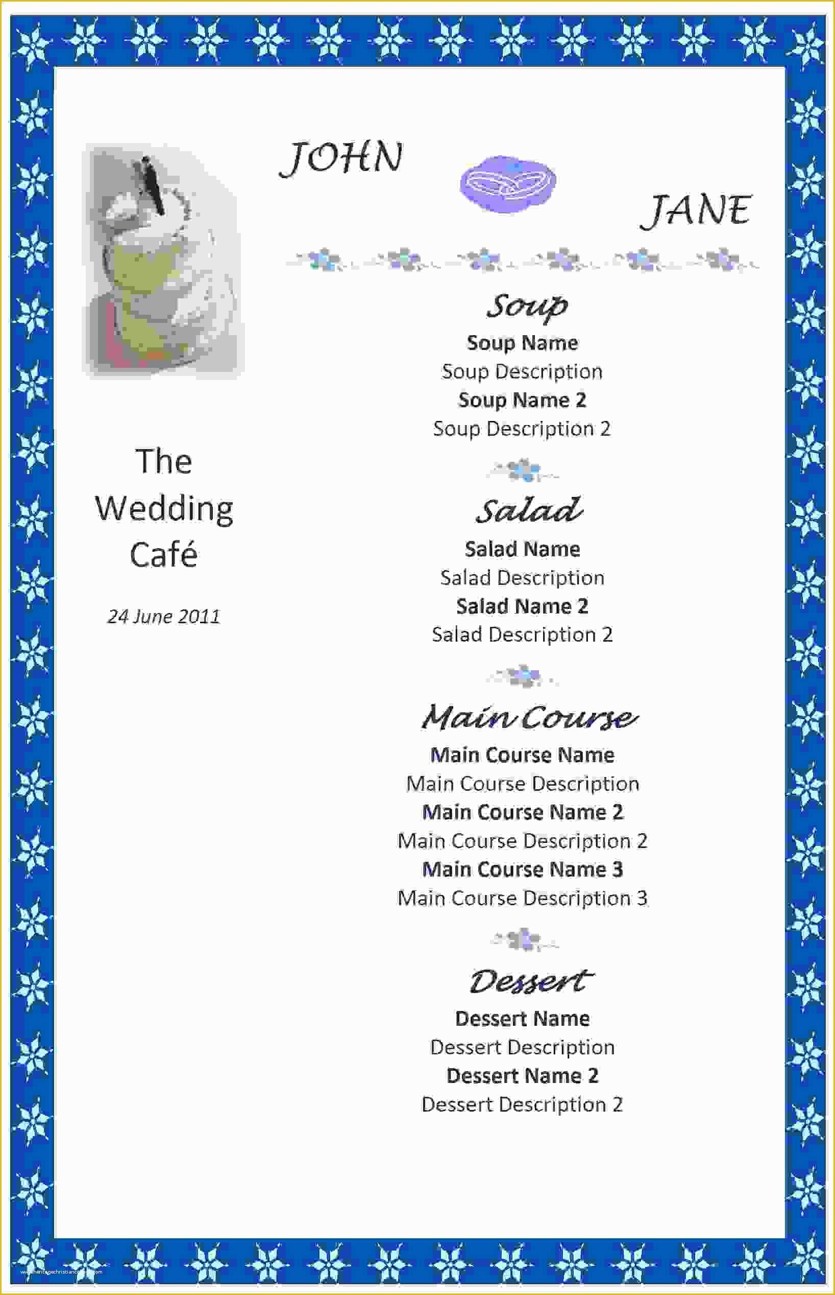 Free Catering Menu Templates for Microsoft Word Of 6 Microsoft Menu Templates