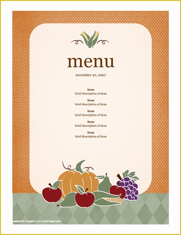 Free Catering Menu Templates for Microsoft Word Of Menu Template Word