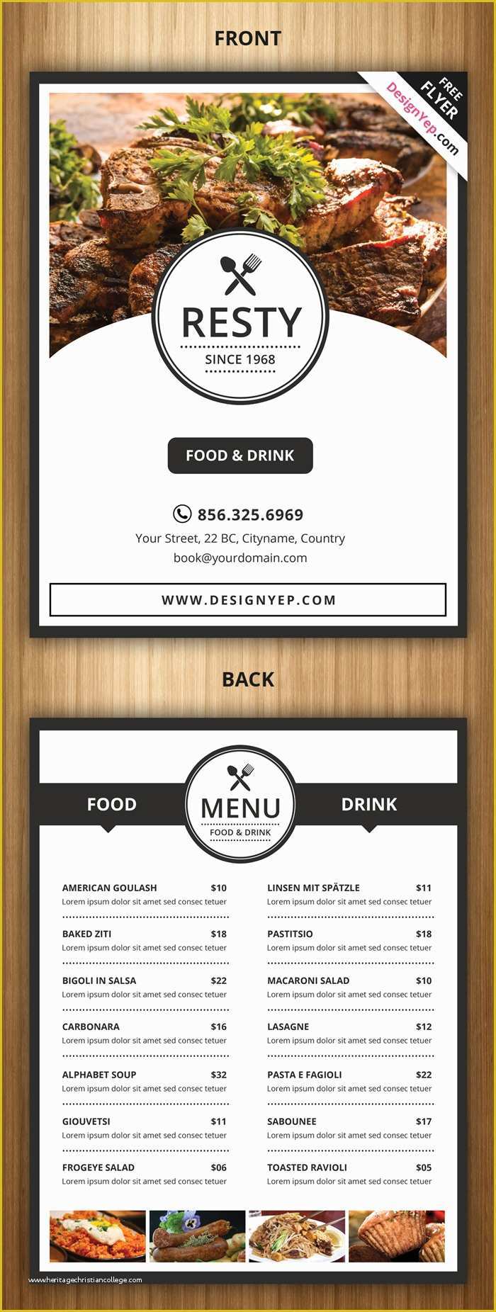 Free Catering Menu Templates Of 21 Free Food Menu Templates for Restaurants Designyep