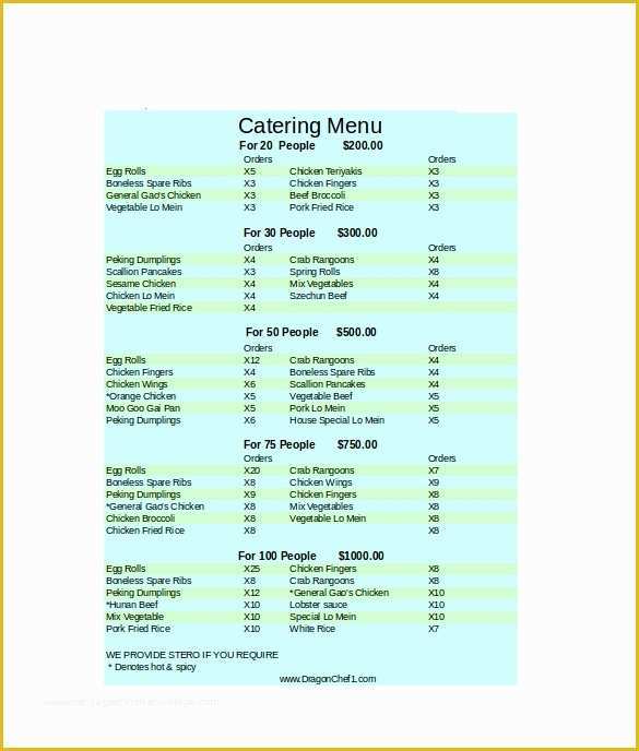 Free Catering Menu Templates Of 23 Catering Menu Templates Ai Psd Google Docs Apple