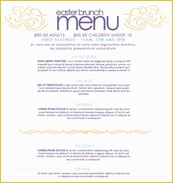 Free Catering Menu Templates Of Basic Menu Template Invitation Template