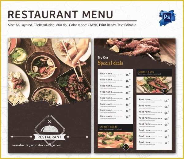 Free Catering Menu Templates Of Food Menu Template 35 Free Word Pdf Psd Eps