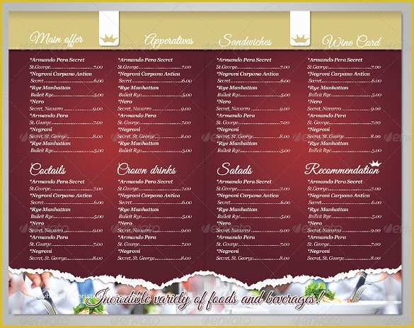 Free Catering Menu Templates Of Restaurant Menu Template 53 Free Psd Ai Vector Eps