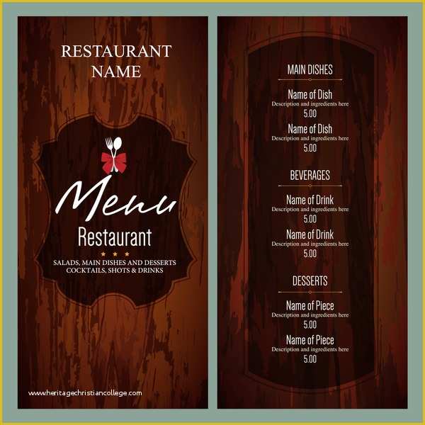 Free Catering Menu Templates Of Restaurant Menu Template Free Vector 14 655 Free