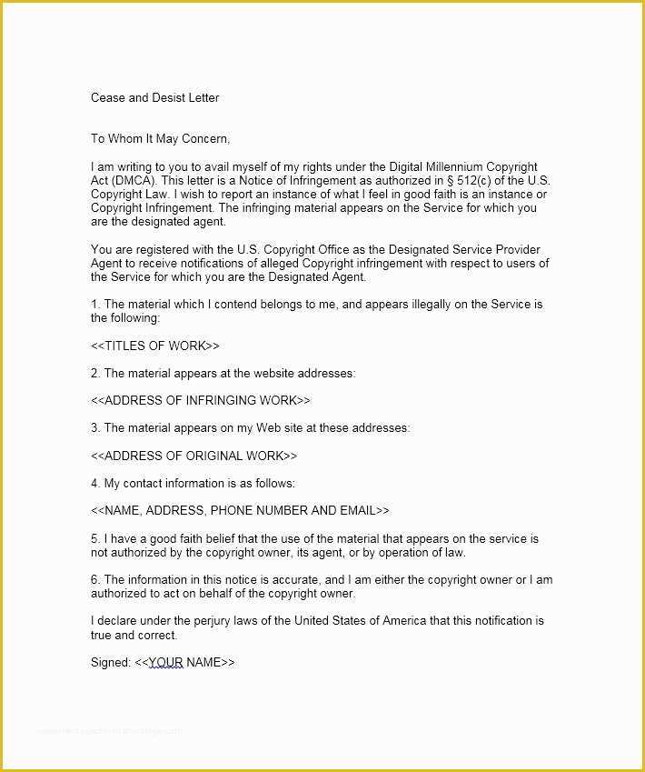 Free Cease and Desist Letter Template for Slander Of 30 Cease and Desist Letter Templates [free] Template Lab