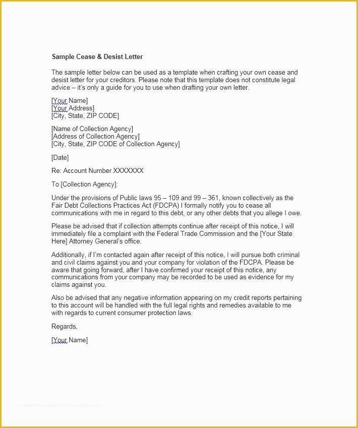 Free Cease and Desist Letter Template for Slander Of 30 Cease and Desist Letter Templates [free] Template Lab
