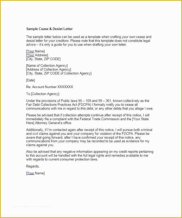 Free Cease and Desist Letter Template for Slander Of 30 Cease and Desist Letter Templates [free] Template Lab