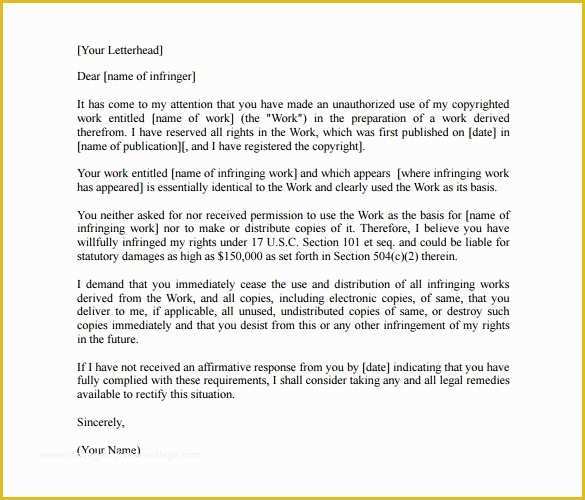 Free Cease and Desist Letter Template for Slander Of Cease and Desist Letter Template – 6 Free Word Pdf