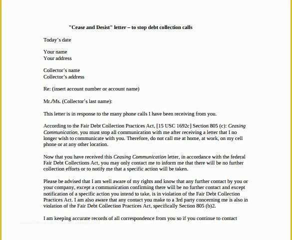 Free Cease and Desist Letter Template for Slander Of Cease and Desist Letter Template – 6 Free Word Pdf