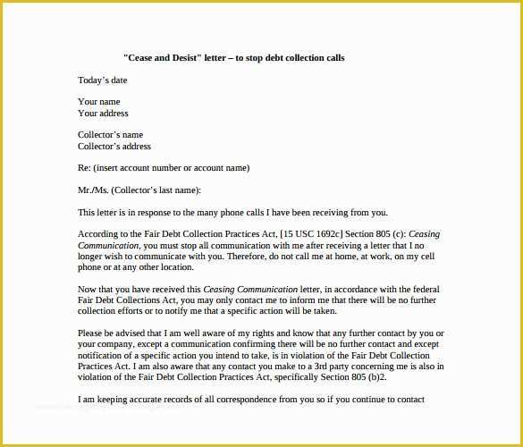 34 Free Cease and Desist Letter Template for Slander