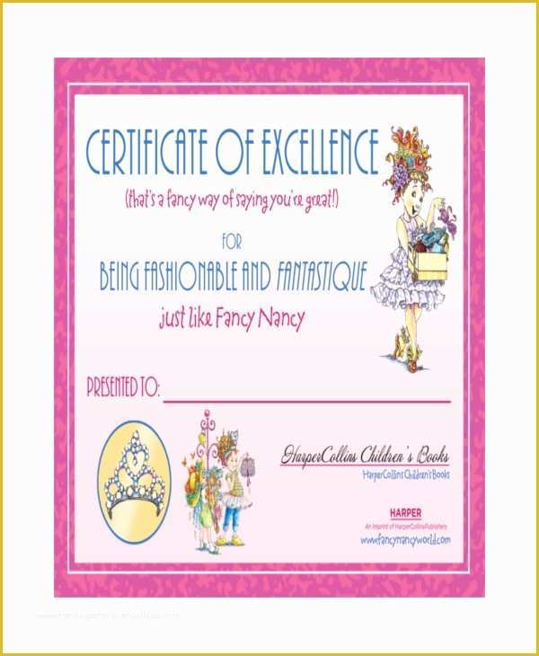 Free Certificate Of Excellence Template Of Excellence Certificate Template 16 Free Word Pdf Psd