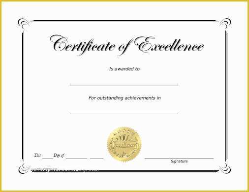 Free Certificate Of Excellence Template Of Free Printable Award Certificates Video Search Engine at
