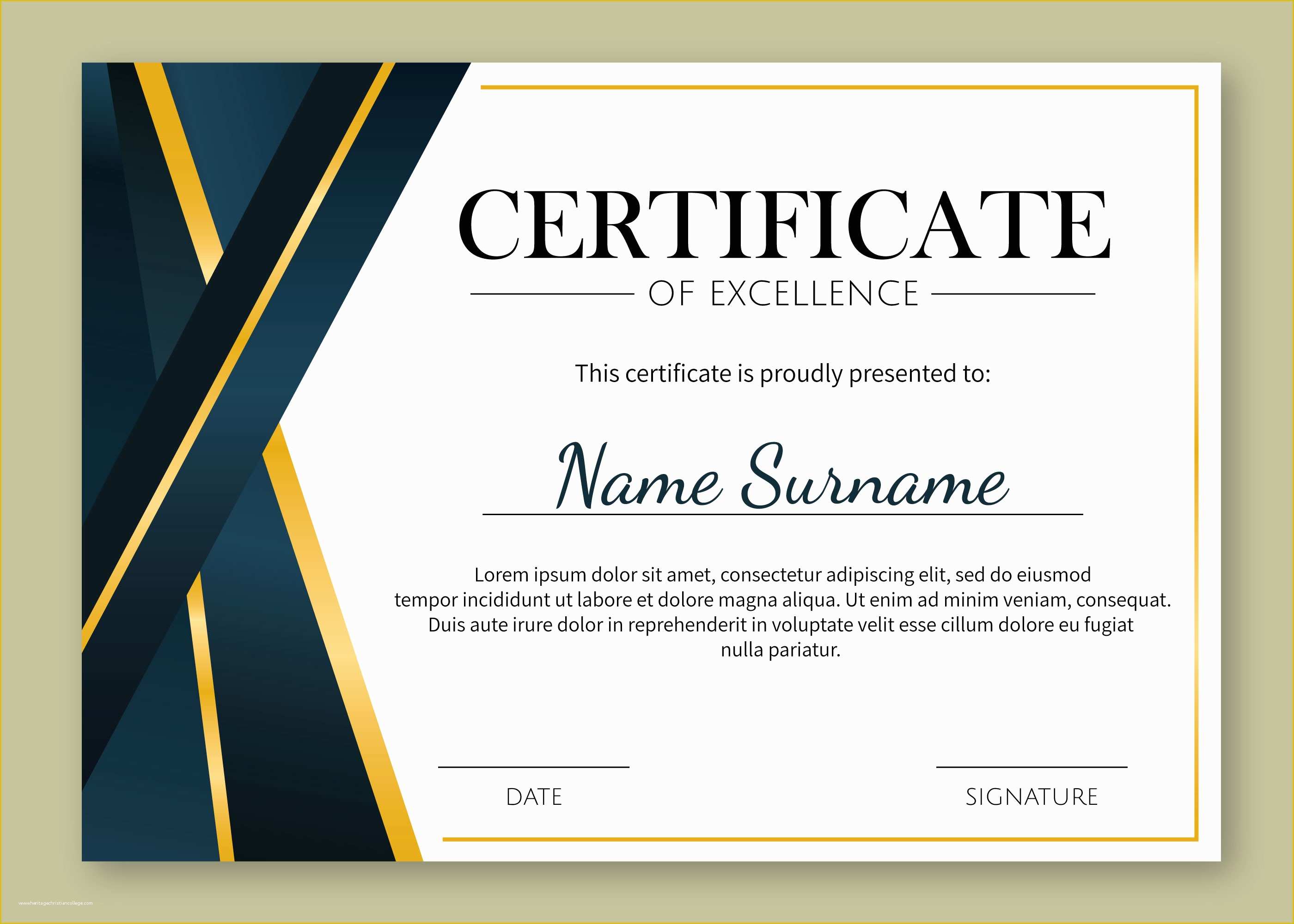 Free Certificate Of Excellence Template Of Gold Details Certificate Of Excellence Template Download