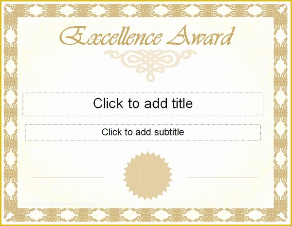 Free Certificate Of Excellence Template Of Golden Excellence Award Certificate Template
