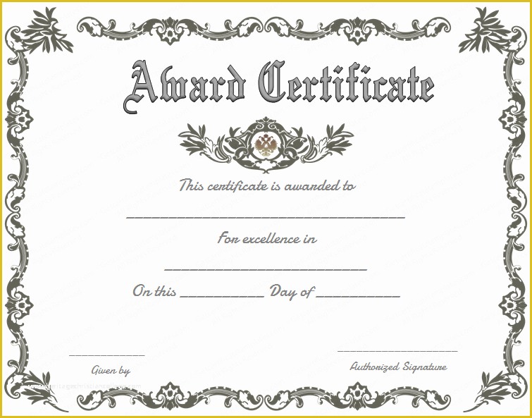 Free Certificate Of Excellence Template Of Royal Award Certificate Template Get Certificate Templates