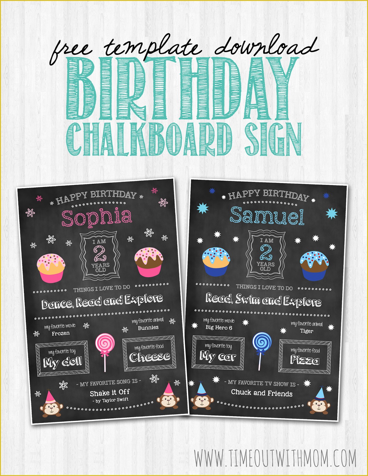 Free Chalkboard Template Of Birthday Chalkboard Sign Template and Tutorial