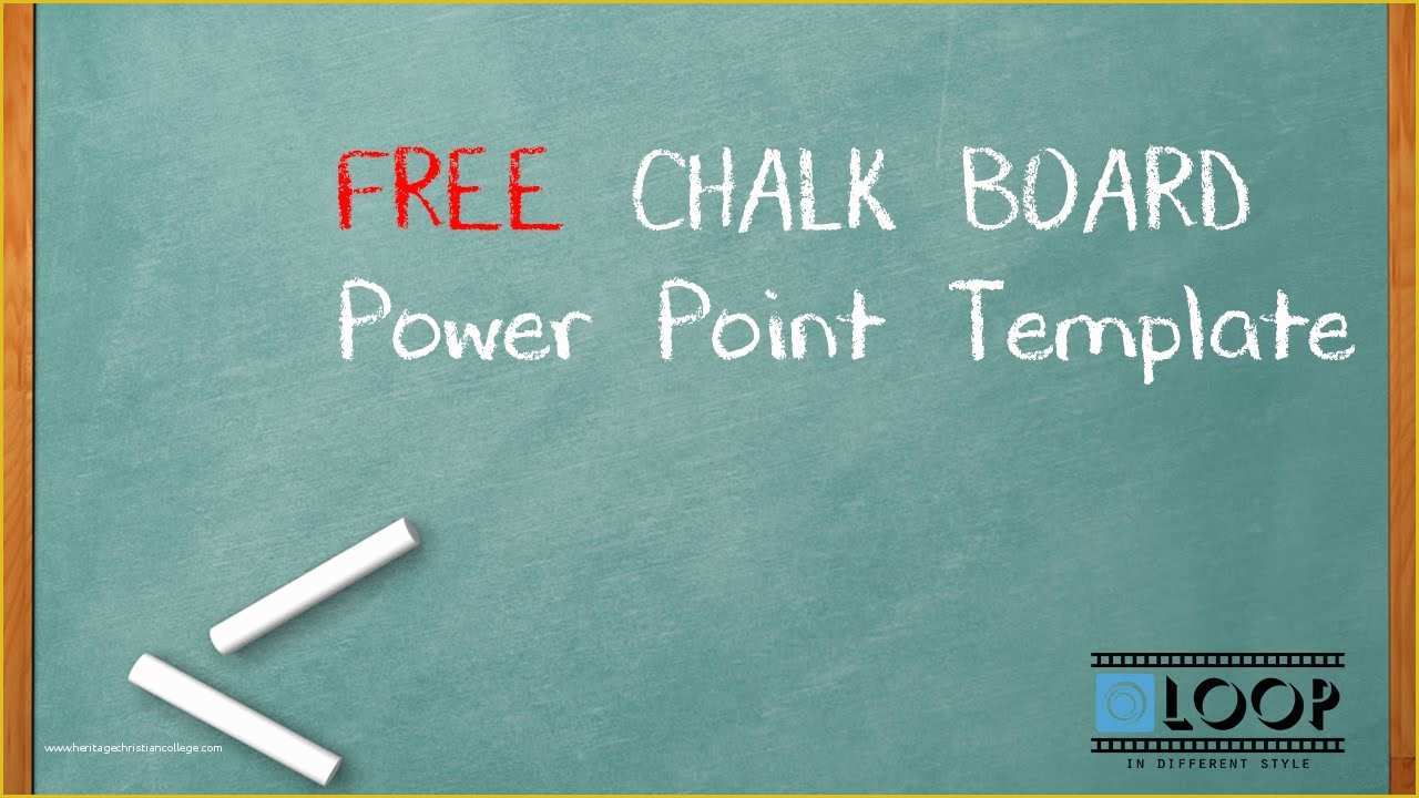 Free Chalkboard Template Of Free Template Power Point Ppt Chalk Board