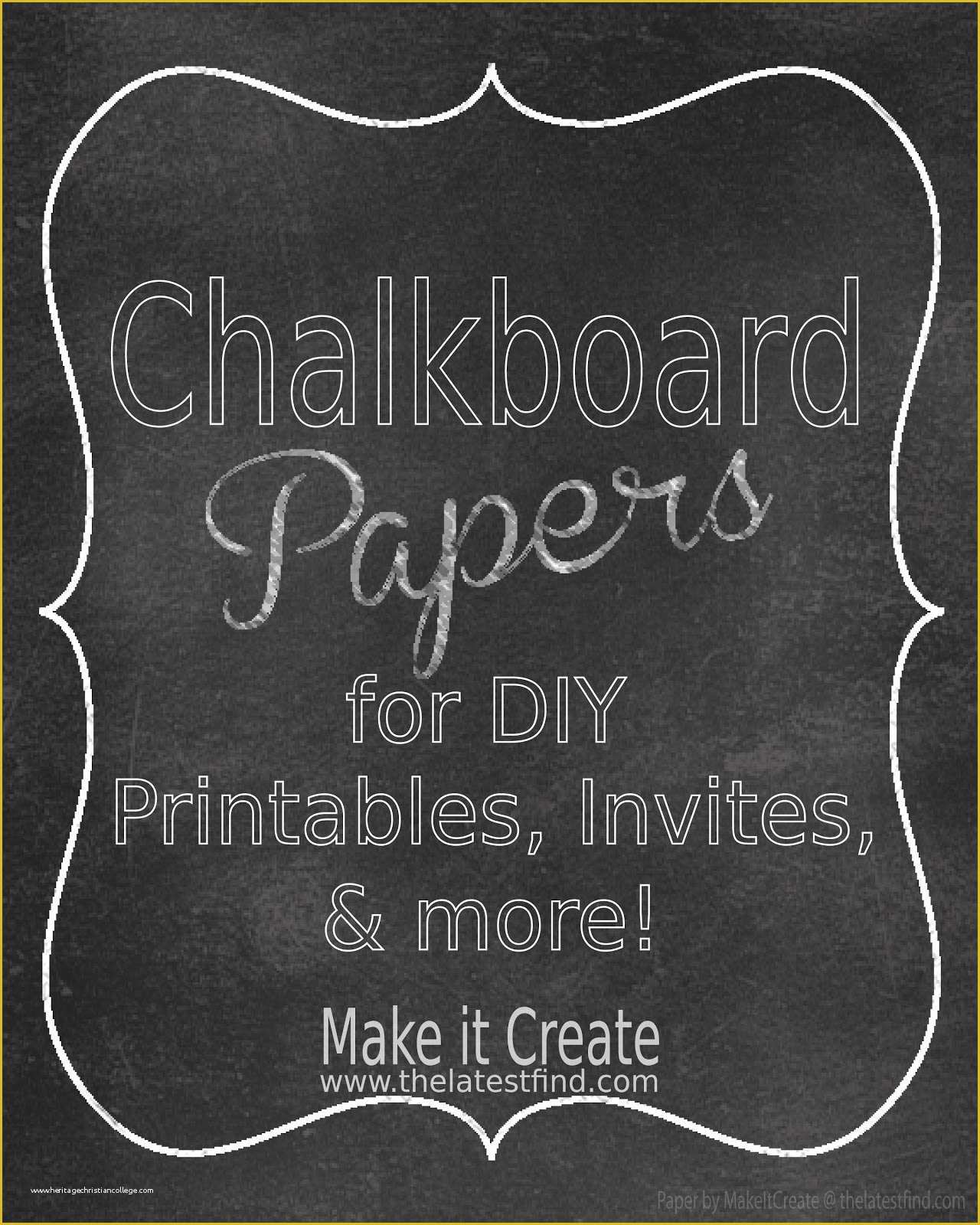 Free Chalkboard Template Of Make It Create by Lillyashley Freebie Downloads