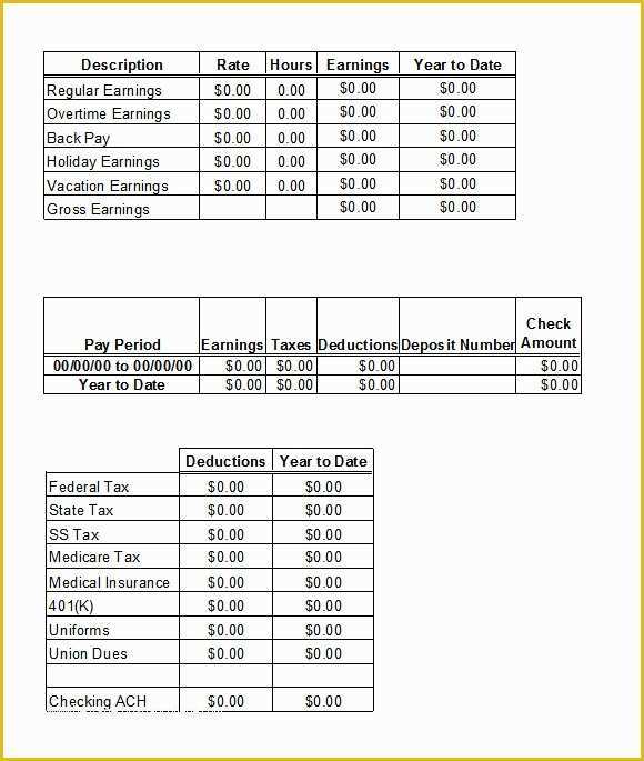 Free Check Stub Template Excel Of 24 Pay Stub Templates Samples Examples & formats