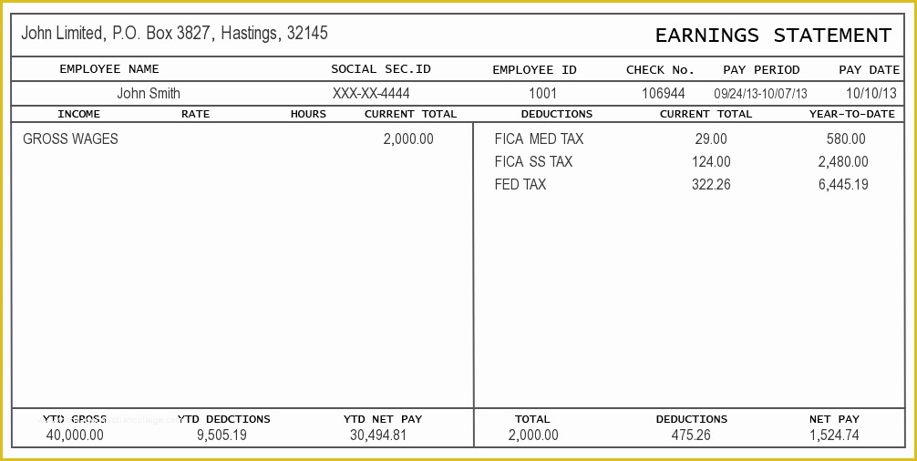 Free Check Stub Template Excel Of 4 Pay Stub Template Excel