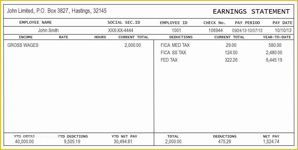 Free Check Stub Template Excel Of 4 Pay Stub Template Excel