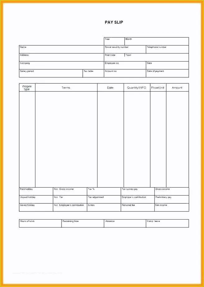 46 Free Check Stub Template Excel