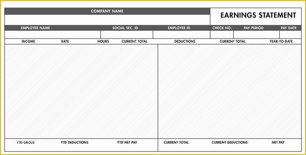 Free Check Stub Template Excel Of Free Basic Paystub Template Excel Download – Paystub