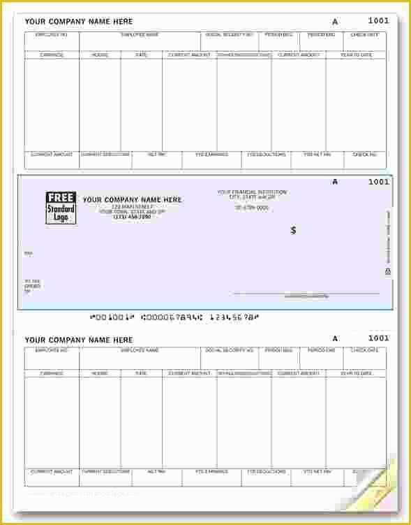 Free Check Stub Template Printables Of 6 Free Printable Check Stubs