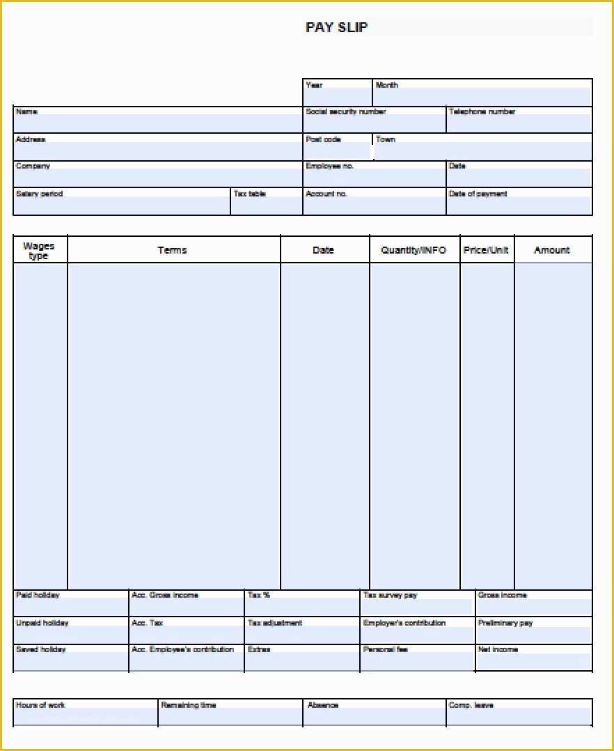 Free Check Stub Template Printables Of Check Stub Template Free