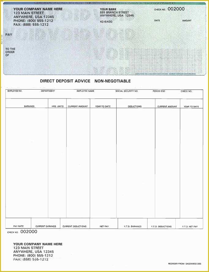 Free Printable Check Stub Maker