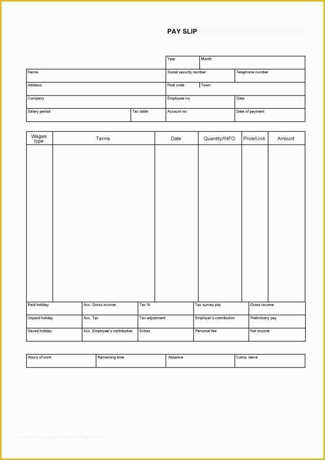 Free Check Stub Template Printables Of Fillable and Printable Paycheck Stub