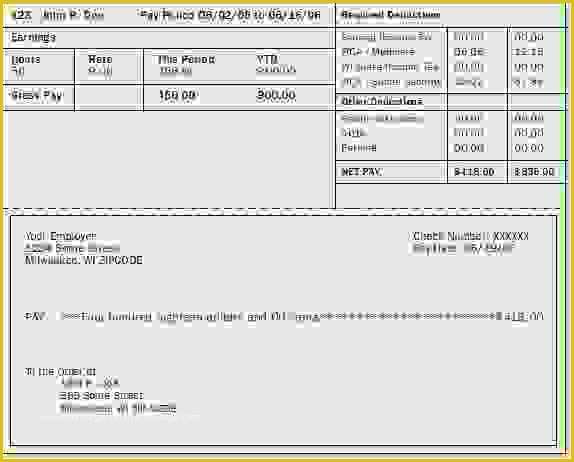 Free Check Stub Template Printables Of Free Printable Check Stubs