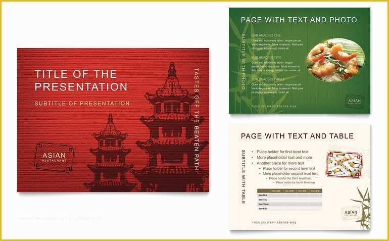 Free Chinese Powerpoint Templates Of asian Restaurant Powerpoint Presentation Powerpoint Template
