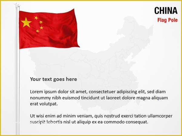 Free Chinese Powerpoint Templates Of China Flag Pole Powerpoint Map Slides China Flag Pole