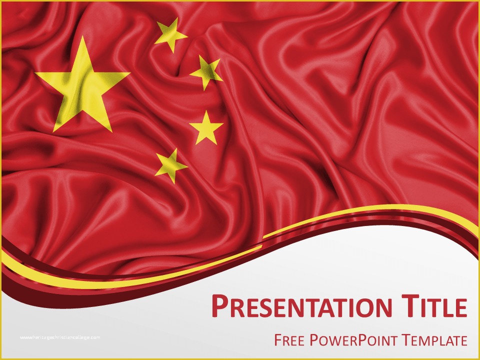 Free Chinese Powerpoint Templates Of China Flag Powerpoint Template Presentationgo