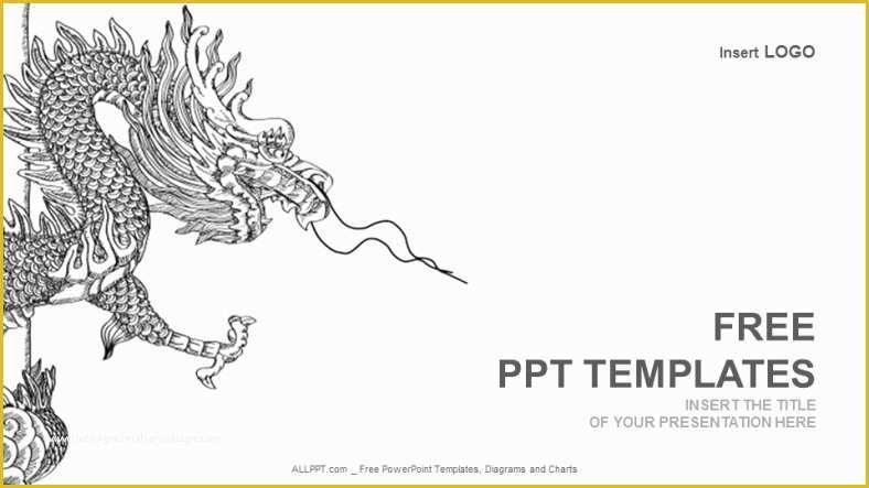 Free Chinese Powerpoint Templates Of Chinese Style Dragon Recreation Powerpoint Templates