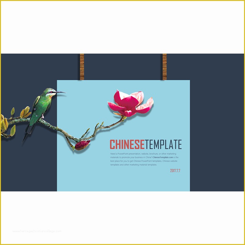 Free Chinese Powerpoint Templates Of Peaceful Chinese Style Powerpoint Template – Chinese