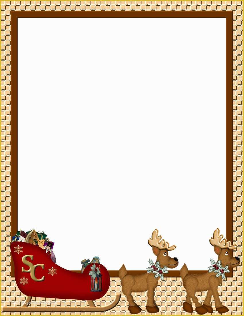 Free Christmas Border Templates Of Christmas 1 Free Stationery Template Downloads