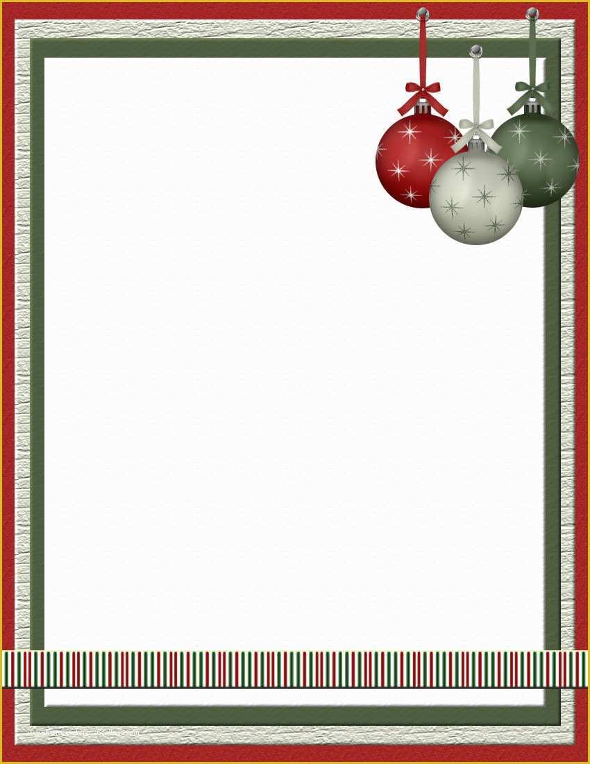 Free Christmas Border Templates Of Christmas 2 Free Stationery Template Downloads