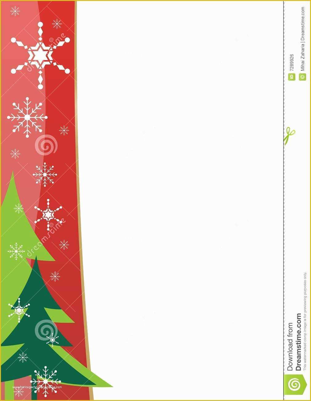 Free Christmas Border Templates Of Christmas Border Template Stock Vector Image Of Drawing