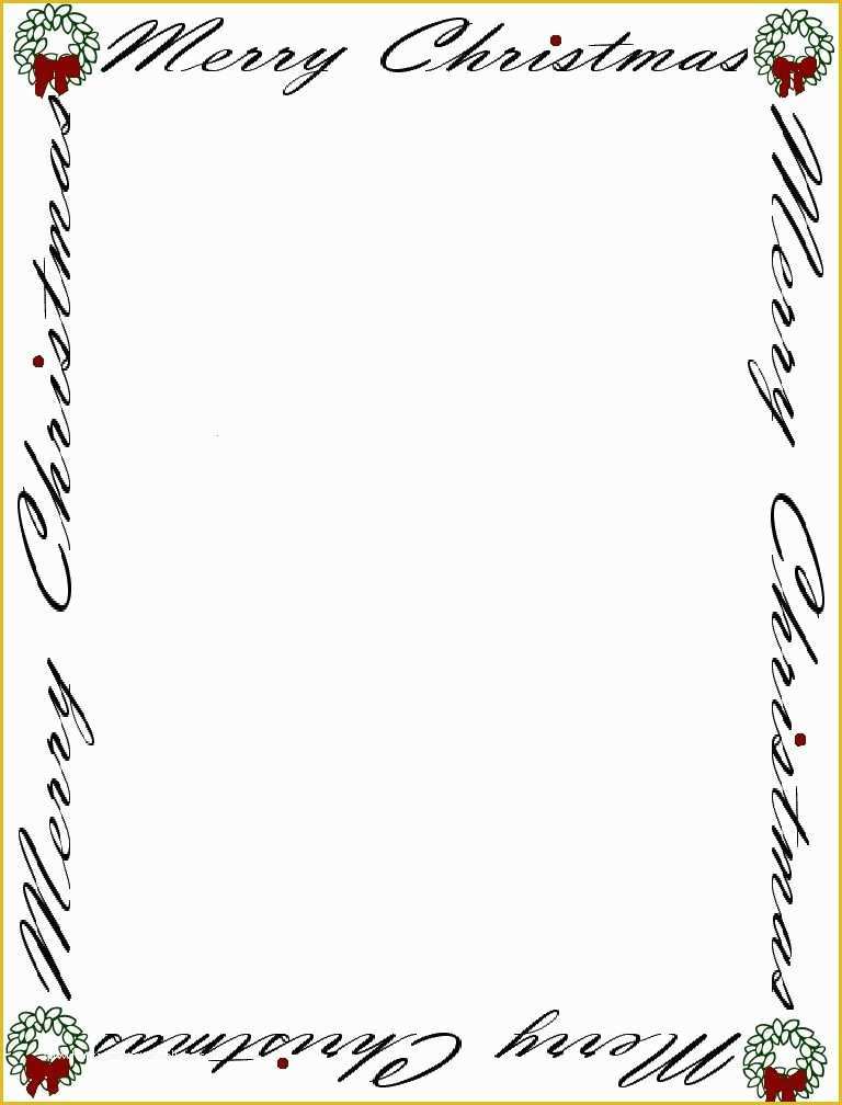 Free Christmas Border Templates Of Christmas Letter Borders Free Printable