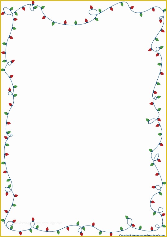 Free Christmas Border Templates Of Christmas Light Clipart Clipartion