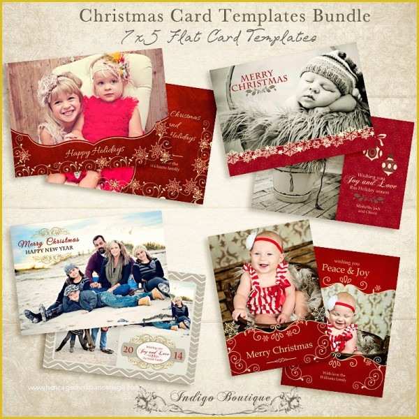 Free Christmas Card Templates for Photographers Of Bundle Christmas Card Templates for Graphers