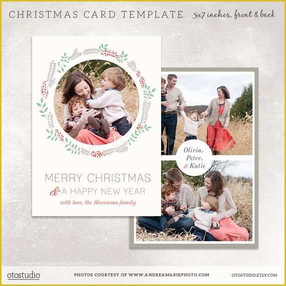 Free Christmas Card Templates for Photographers Of Christmas Card Template for Photographers Digital Photoshop